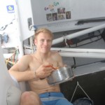 VENDEE GLOBE 2012/2013 - ATLANTIC SEA / SOUTH EQUATOR - 25/11/2012 - PHOTO FRANCOIS GABART / MACIF - LUNCH