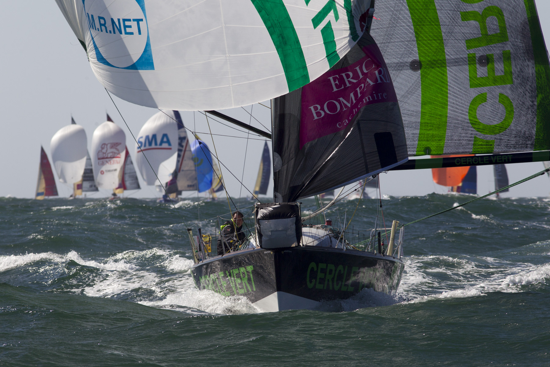 Depart de la 4eme etape de la Solitaire du Figaro Eric Bompard Cachemire 2014 entre Les Sables d'Olonne et Cherbourg - Les Sables d'Olonne le 29/06/2014