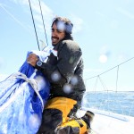 Vincent Lantin in a training session onboard the Class 40 "Changabang"