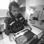 Vincent Lantin in a training session onboard the Class 40 "Changabang"