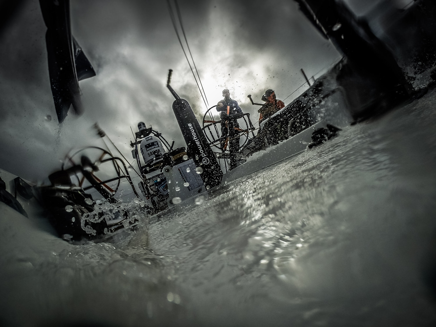 A new transition awaits today as we cross a front, its wet and wild on deck again. What it would look like if you were a worm on deck