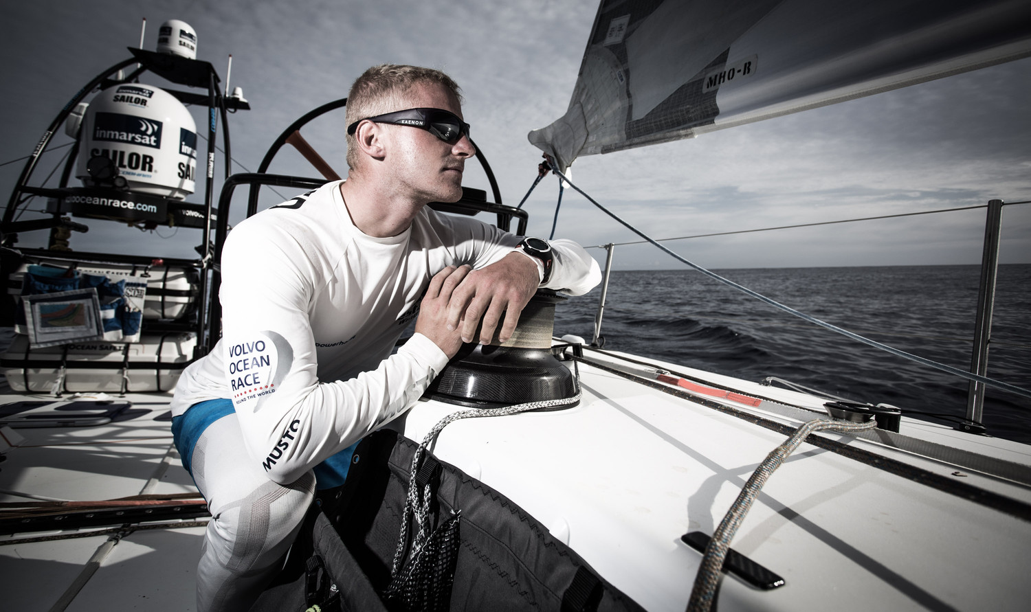 Nicolai Sehested looks to leeward for signs of the fleet.