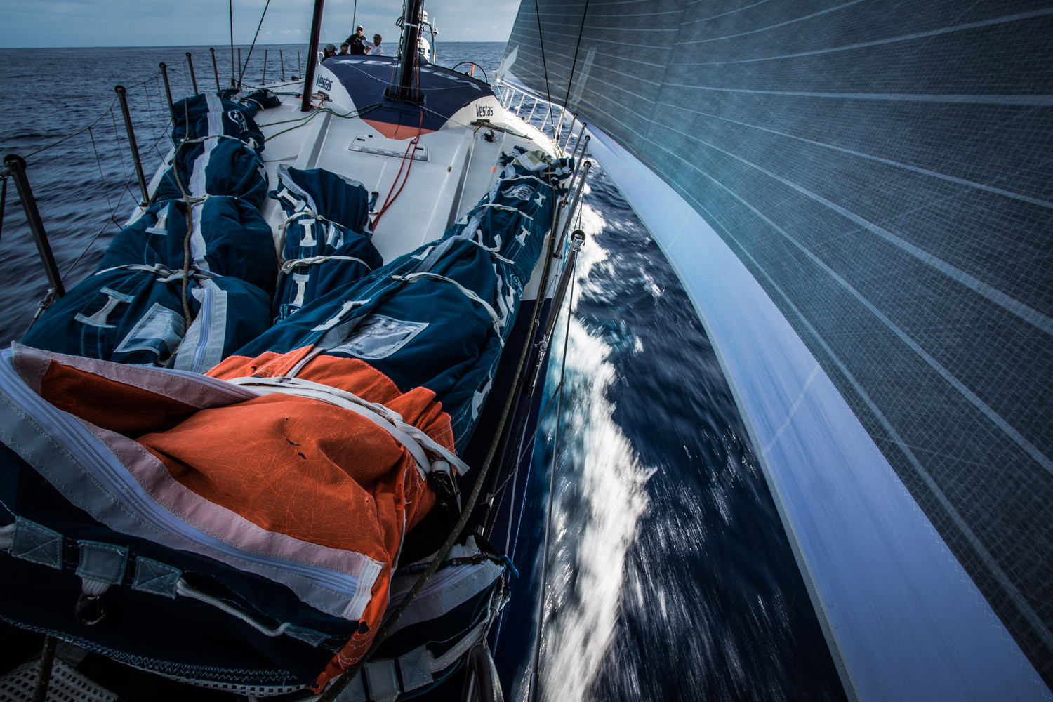 Light winds reach the fleet on day 5 at sea.