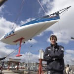 voile, 60 pieds, lancement, mise a l'eau, portlaf, port la foret, bretagne