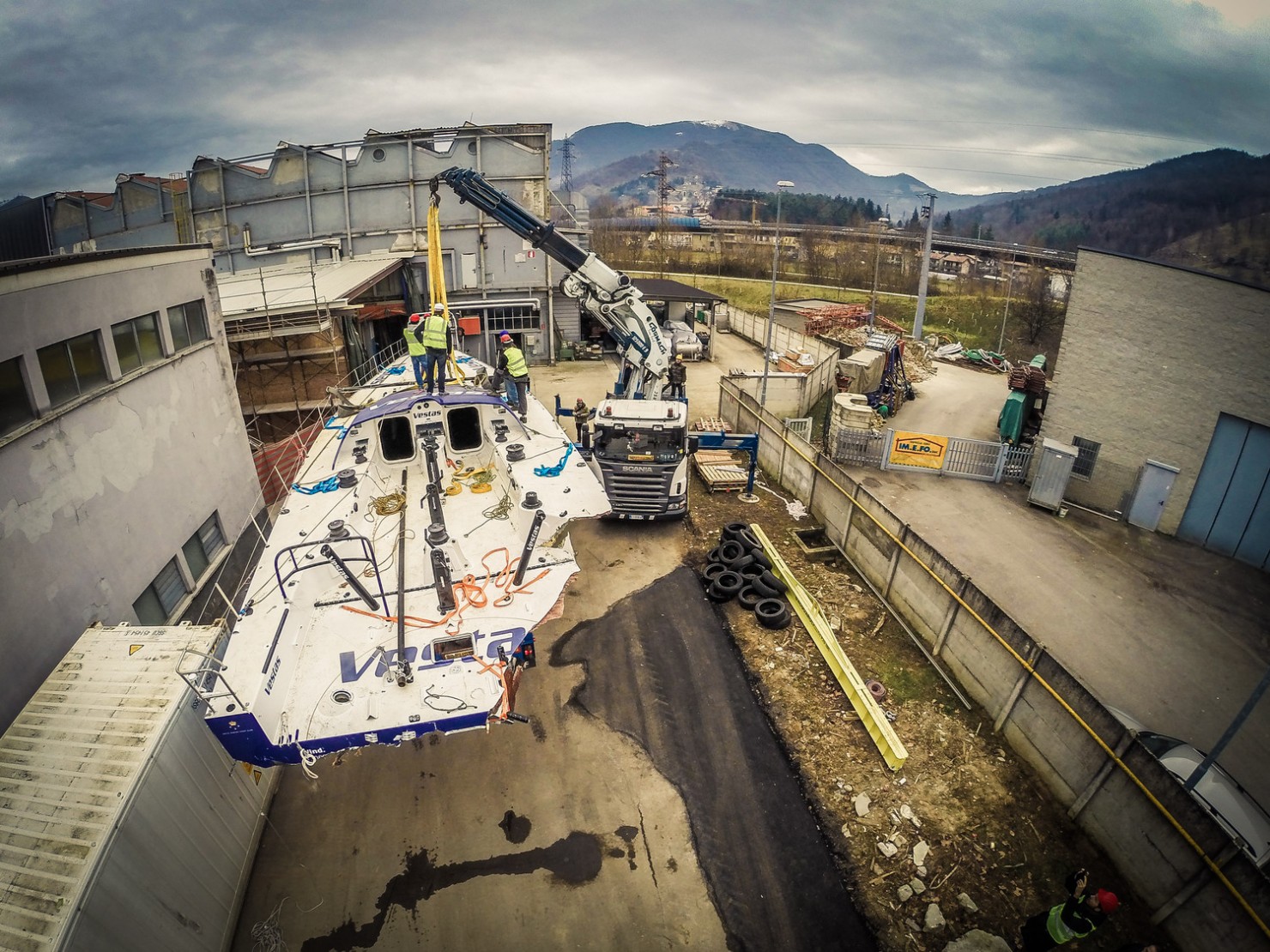 Arrival, GAC, Genoa, Italy, OBR, Ocean, Pindar, Race, Ship, VOR, Vestas, Volvo, transport, Volvo Ocean Race, Team Vestas Wind