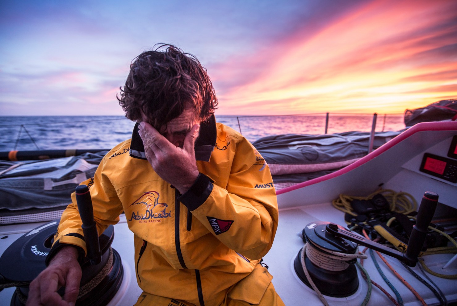 2014-15, Abu Dhabi Ocean Racing, Leg6, OBR, VOR, Volvo Ocean Race, onboard, Roberto Bermudez de Castro, Chuny, sunset, musto