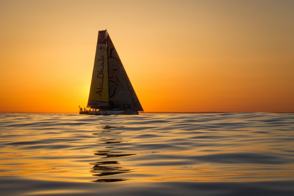 Abu Dhabi Ocean Racing, Volvo Ocean Race, sunset, Newport, arrivals, VOR, 2014-15