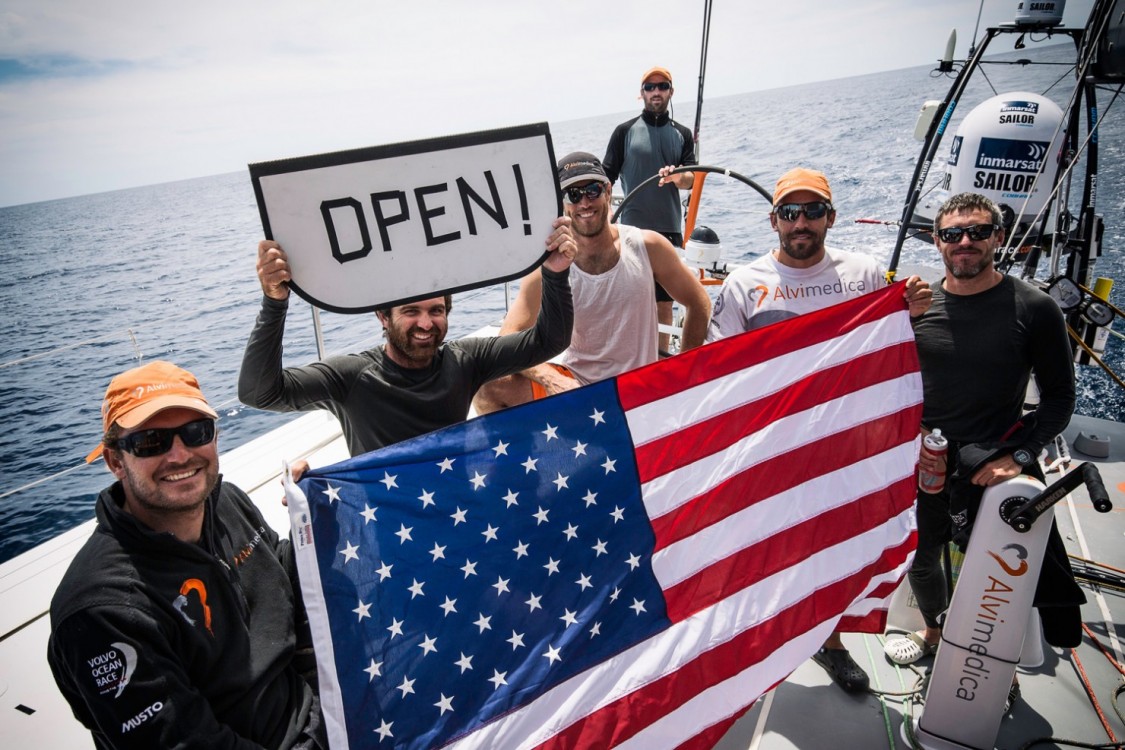 2014-15, Leg6, OBR, ONBOARD, TEAM ALVIMEDICA, VOR, Volvo Ocean Race, Open, message, flag