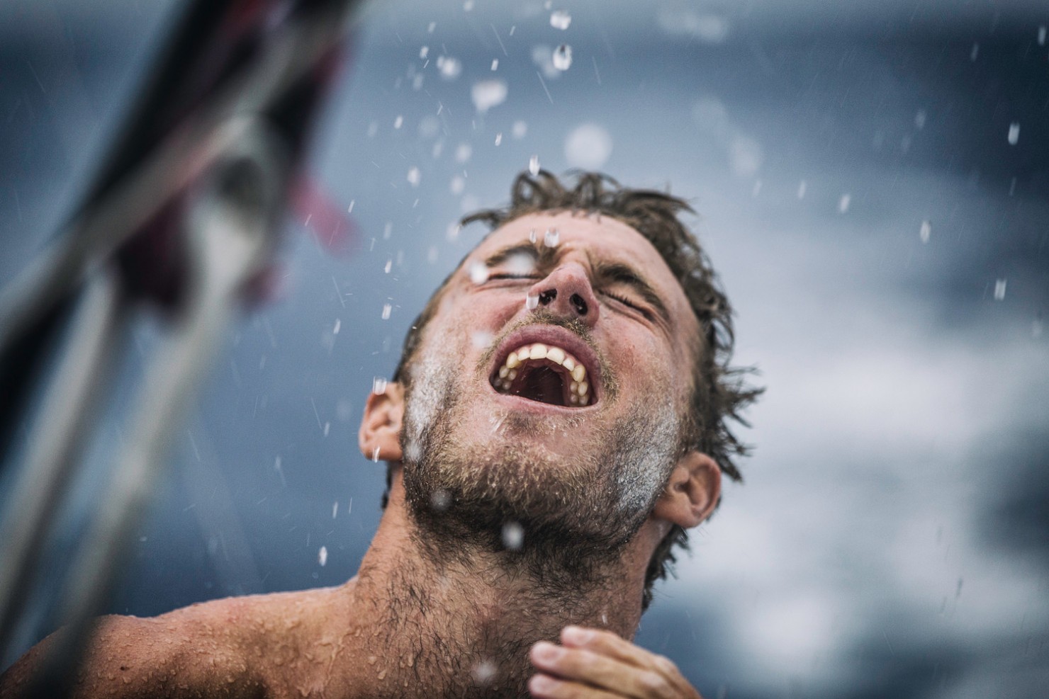 2014-15, Leg6, OBR, ONBOARD, TEAM ALVIMEDICA, VOR, Volvo Ocean Race, Nick Dana, rain, shower, life on board