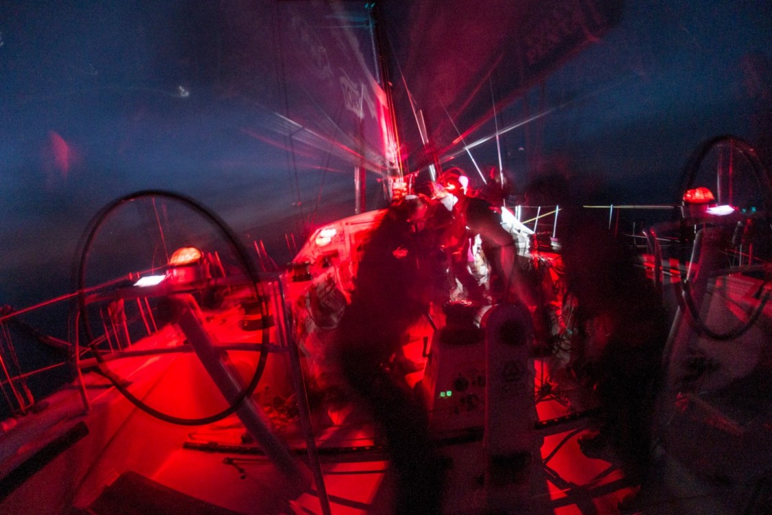 2014-15, ACTION, LEGS, Leg 6, OBR, Team SCA, VOR, Volvo Ocean Race, gybe, onboard, night, red lights