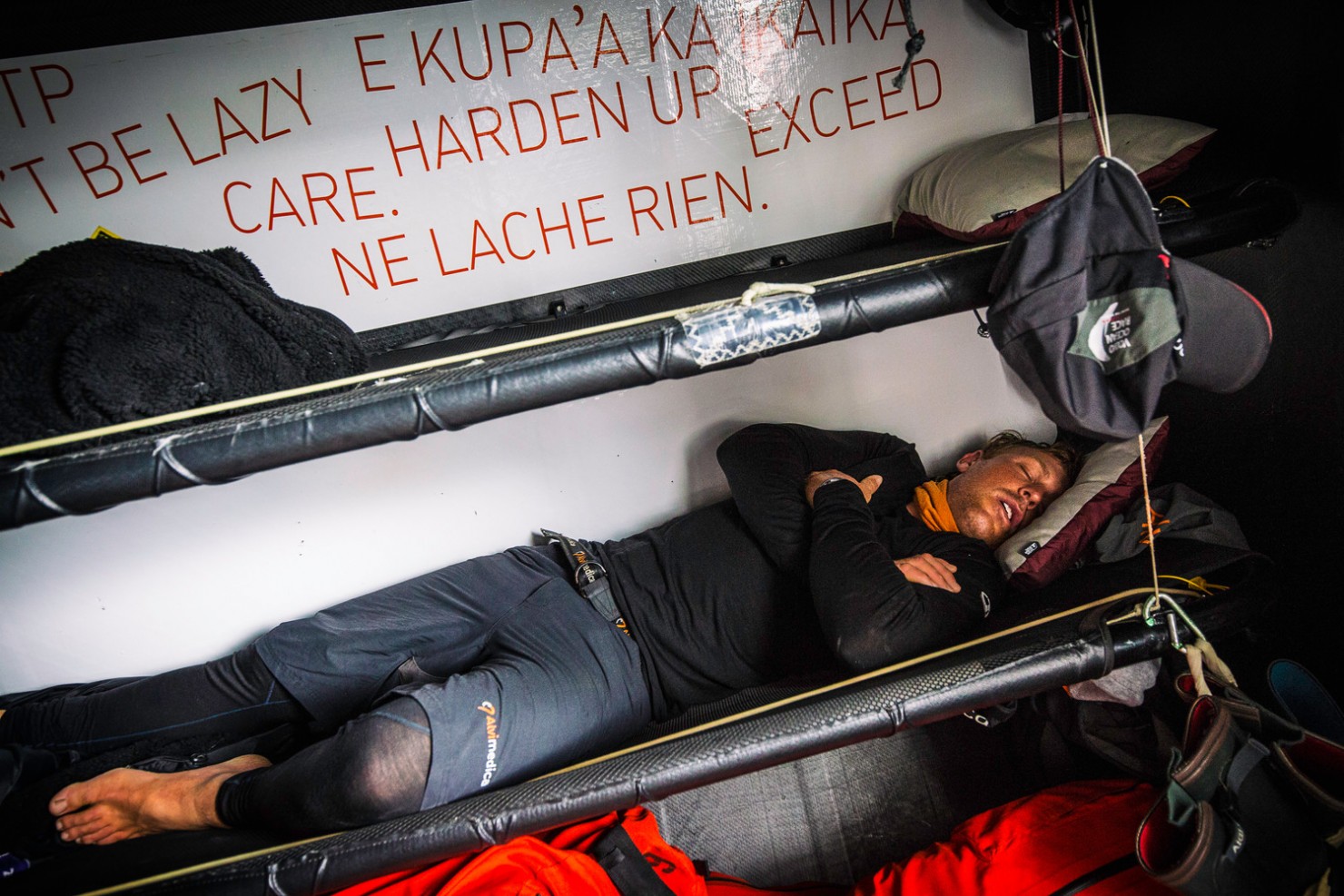 2014-15, Leg7, ONBOARD, TEAM ALVIMEDICA, VOR, Volvo Ocean Race, Dave Swete, down below, sleep, rest, bunk