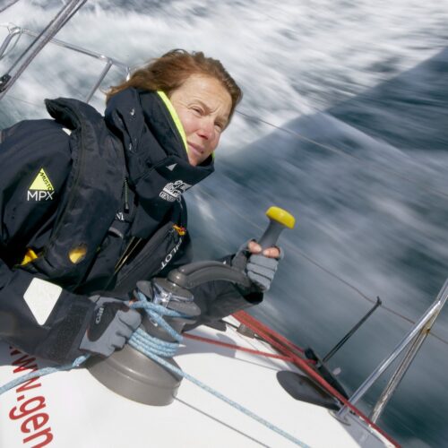 04-2015, OUTSIDE, LORIENT, FRANCE, GENERALI, SOLITAIRE DU FIGARO, MONOCOQUE, FIGARO BENETEAU II, ISABELLE JOSCHKE, GENERALI HORIZON MIXITE