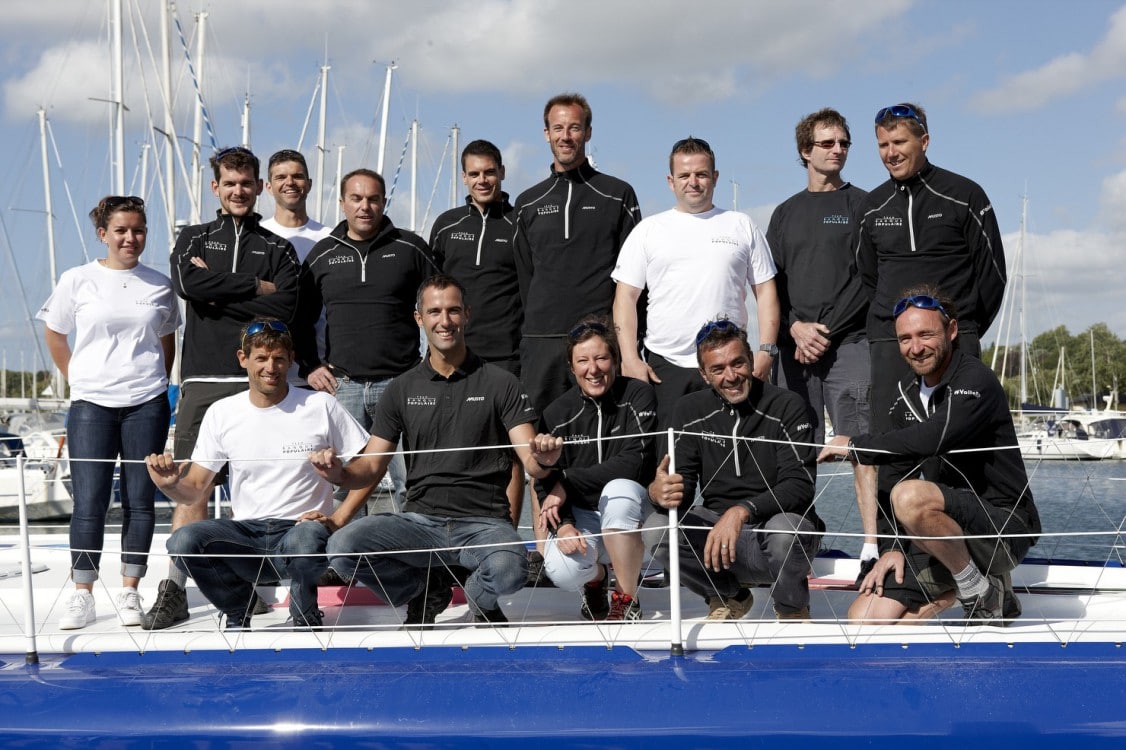 06-2015, OUTSIDE, PORT LA FORET, BRITANNY, FRANCE, MONOCOQUE, BANQUE POPULAIRE VIII, IMOCA, OPEN 60, ARMEL LE CLEAC'H, MISE A L'EAU, LAUNCH
