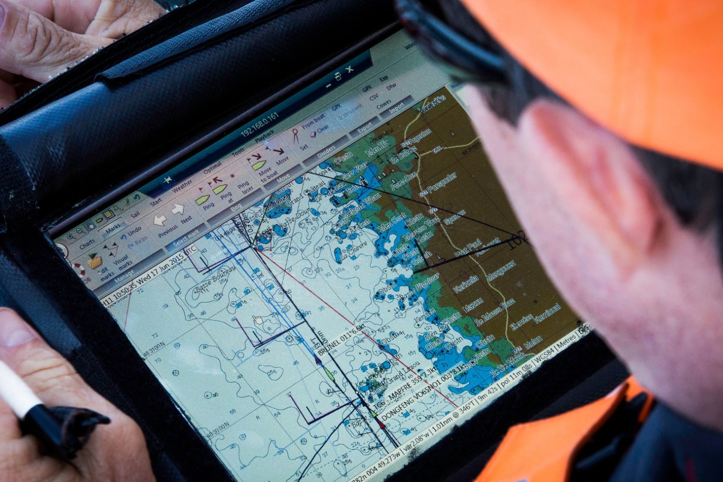 2014-15, Leg9, ONBOARD, TEAM ALVIMEDICA, VOR, Volvo Ocean Race, Will Oxley, nav, navigation, tablet, device