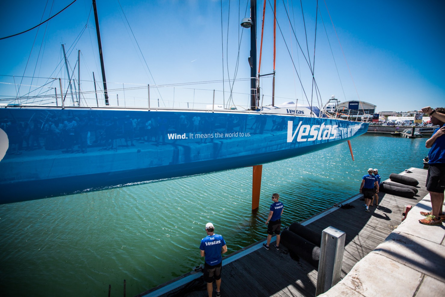 Volvo Ocean Race, VOR, 2014-15, Team Vestas Wind, back, lisbon, boatyard