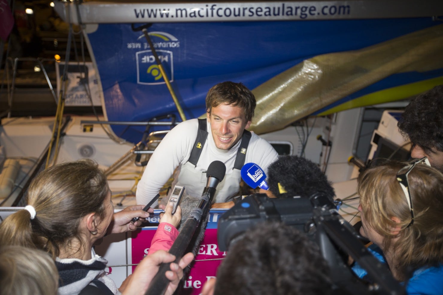 2015, ARRIVEE, CHARLIE DALIN, ERIC BOMPARD, ETAPE 1, FIGARO, MACIF, SANXEXO, SOLITAIRE DU FIGARO 2015, VOILE