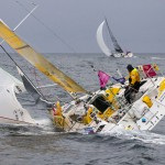 2015, ERIC BOMPARD, ETAPE 1, FIGARO, GUY COTTEN, GWENOLE GAHINET, SAFRAN, SOLITAIRE DU FIGARO 2015, VOILE