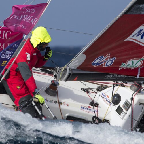 2015, ERIC BOMPARD, ETAPE 1, FIGARO, JEREMIE BEYOU, MAITRE COQ, SOLITAIRE DU FIGARO 2015, VOILE