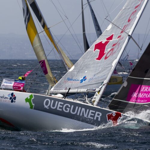2015, DEPART, ERIC BOMPARD, ETAPE 2, FIGARO, LA COROGNE, SOLITAIRE DU FIGARO 2015, VOILE