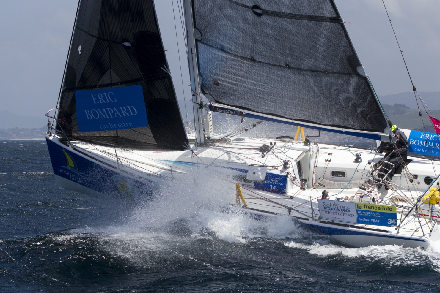 2015, ERIC BOMPARD, ETAPE 2, FIGARO, SOLITAIRE DU FIGARO 2015, VOILE