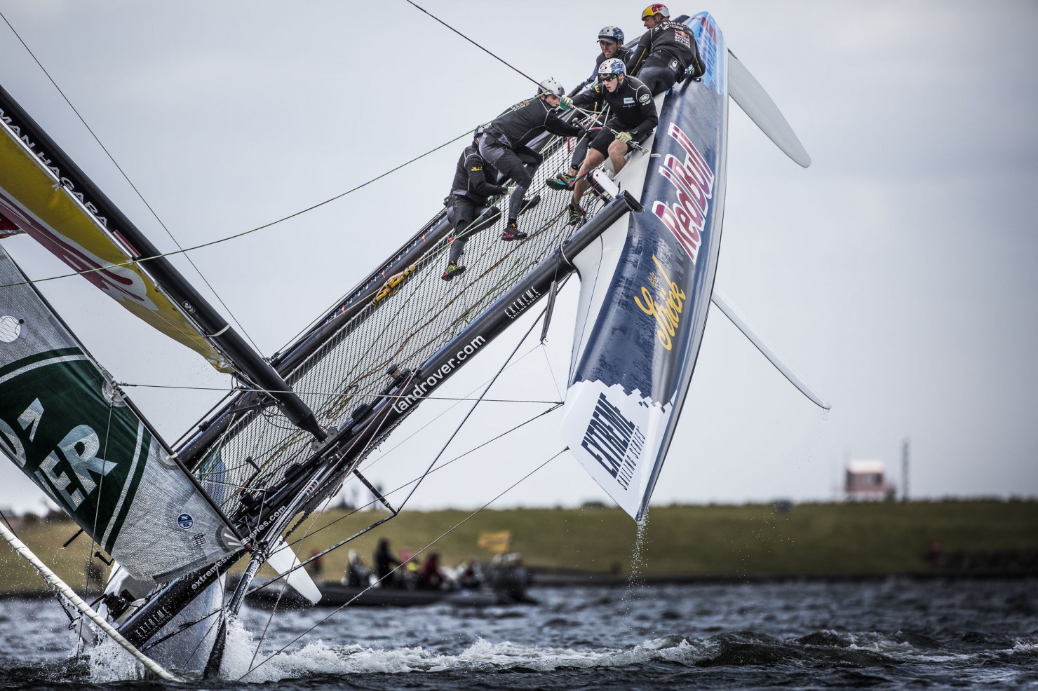 Act4, Cardiff, Day4, ESS, Extreme Sailing Series, Fleet, Hans Peter Steinacher, Jason Waterhouse, Josh McKnight, Multihull, Red Bull Sailing Team, Shaun Mason, Stadium Racing, Stewart Dodson, UK