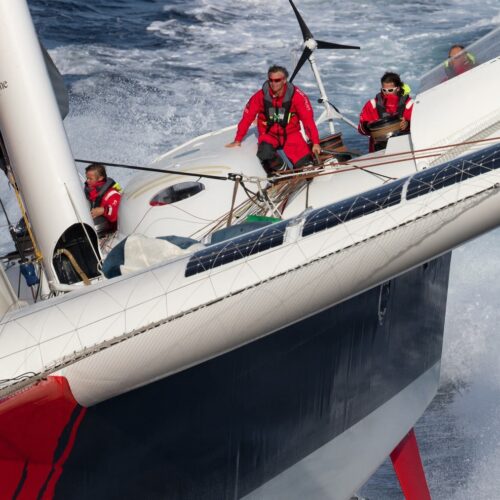 trimaran, octobre, aerial, helico, action, voile, record, entrainement, equipage, multihull, multicoque