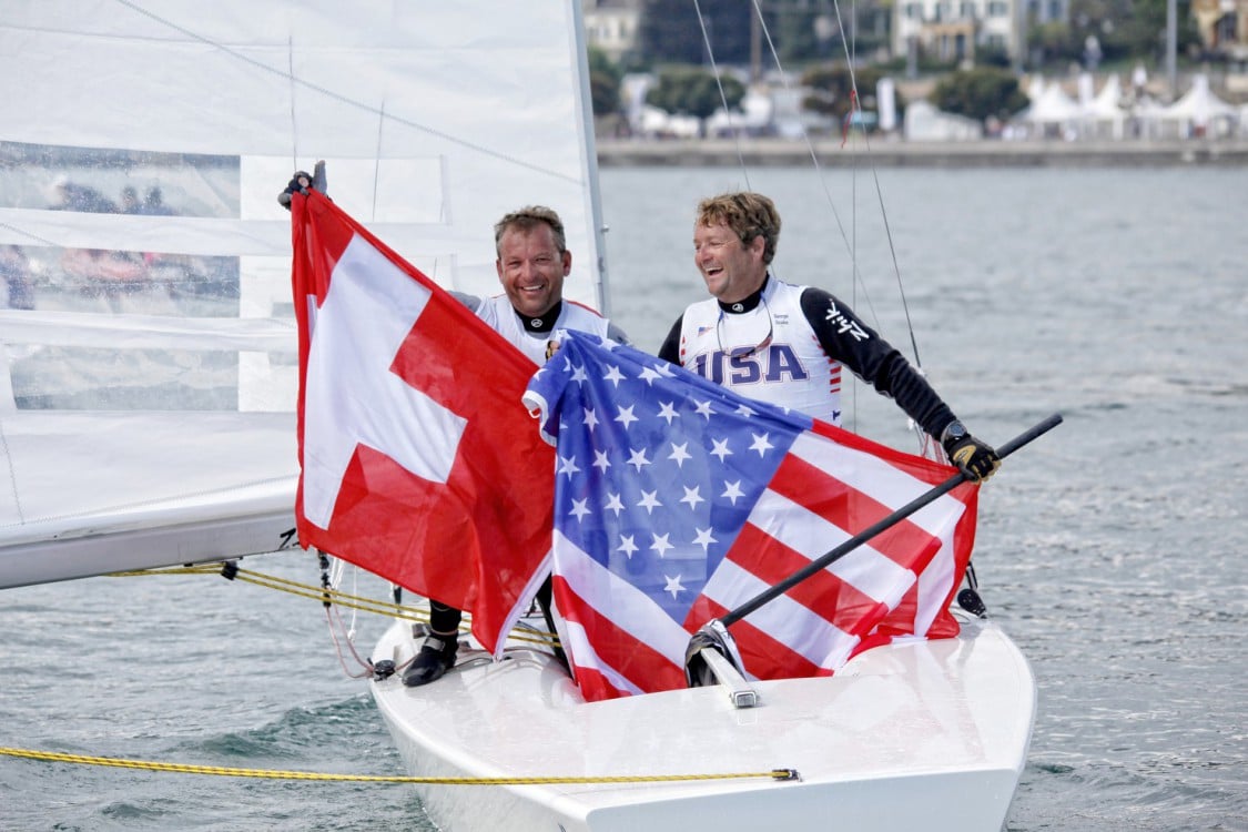 Grandson, Neuchatel Lake, Star, Star Class, Star Sailor League, Swiss, Switzerland, Vaud, boat, color, country, country side, crew, dinghy, event, horizontal, hull, league, mats, monohull, one design, outdoor, race, racing, regatta, sail, sailing, sport, two men, water, wind, yacht, yachting