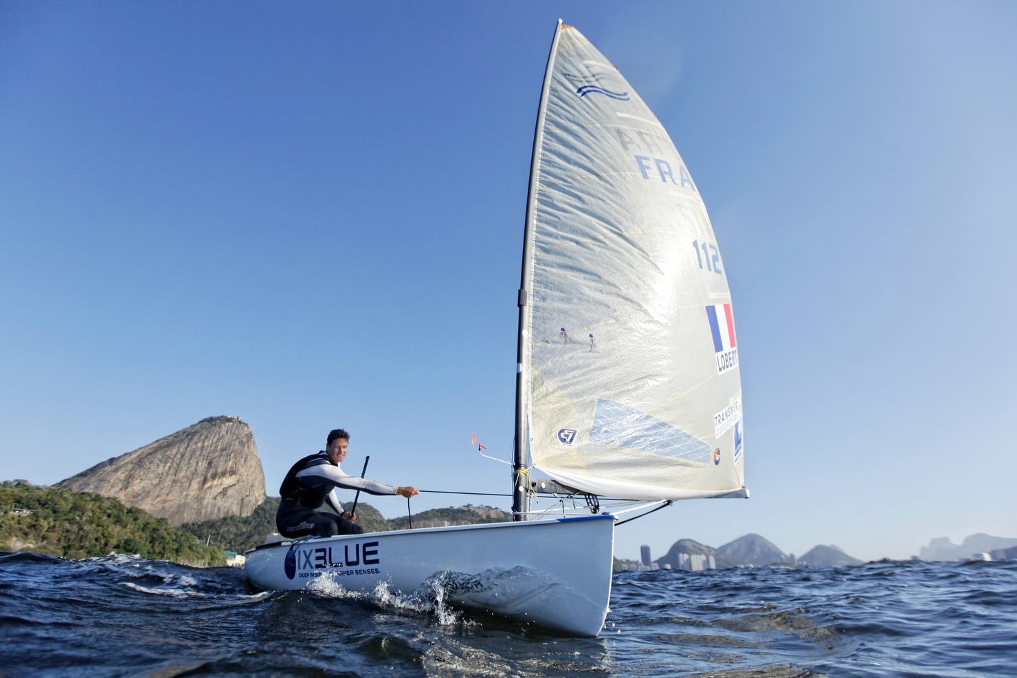 Brasil, Brazil, Bre?sil, Fe?de?ration Franc?aise de Voile, Finn, ISAF, ISAF Sailing World Cup, International Sailing Federation, Jonathan Lobert, Olympic, Olympic class, Olympic sailing, Rio 2016, Rio de Janeiro, action, adrenalin, athletic, athlets, breeze, colour, crew, design, dinghy, fiberglass, fleet, fun, horizontal, liquid, mast, ocean, one design, outdoor, performance, physical, propulsion, regatta, sail, sailing, sea, sport, sunny, tactic, team, team work, test event, training, trim water, water, weather, wind, wind surf, yacht, yachting