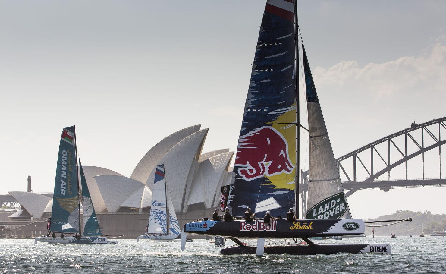 The Extreme Sailing Series 2015, Sydney, Austrailia, Sydney Harbour, Sydney Opera House, Multihull, Catamaran, Sailing, Yacht Racing, Act 8, Day 1