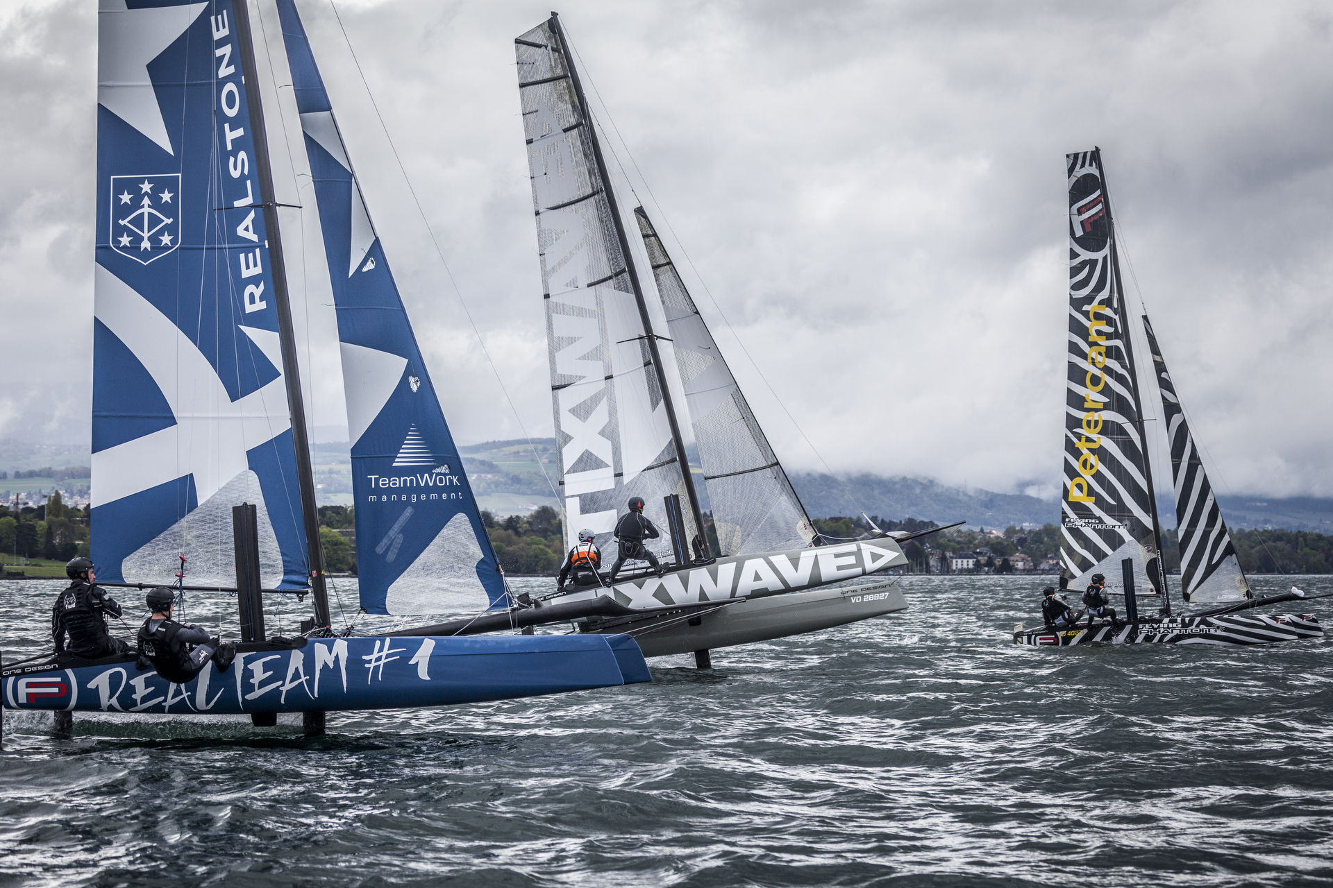 Flying Phantom, Lac Léman, Switzerland, Suisse, Voile, Sailing, Regatta, Boat, Foil, Speed boat, Extreme Sailing, Catamaran, Multihull, FP, Swiss FP Series, SFPS, Club Nautique de Crans, CNC, Grand Prix