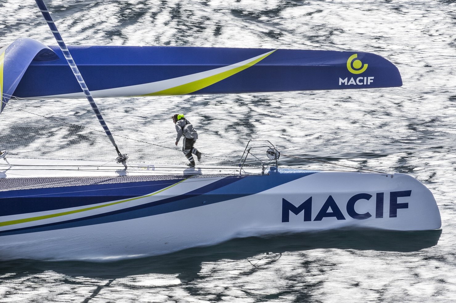 voile, mars, action, aerien, helico, aerial, trimaran, multicoques, multihull