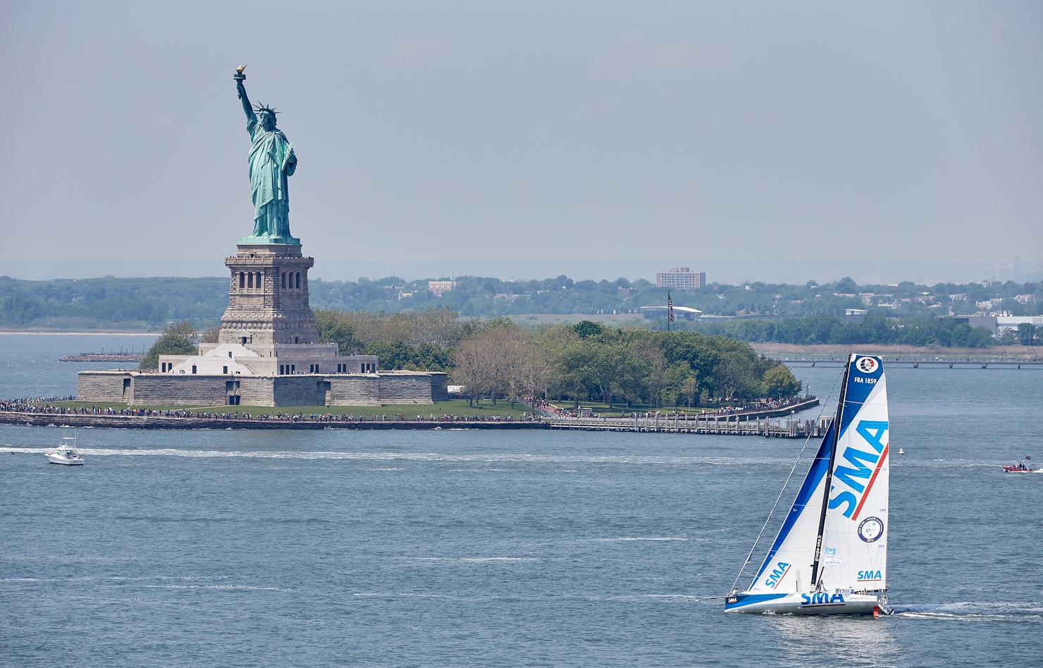 05-2016, DAY, OUTSIDE, NEW YORK CITY, USA, JOUR, NEW YORK, SINGLE HANDED, IMOCA, MONOHULL, OCEAN MASTER, MANHATTAN, NEW YORK-VENDEE, Currency House NY-Vendee Charity race, heli