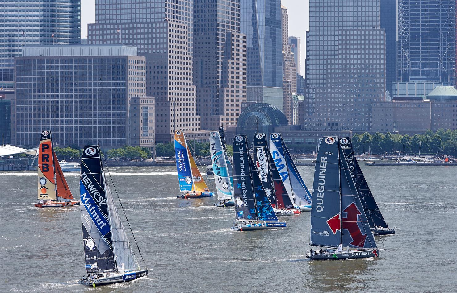 05-2016, DAY, OUTSIDE, NEW YORK CITY, USA, JOUR, NEW YORK, SINGLE HANDED, IMOCA, MONOHULL, OCEAN MASTER, MANHATTAN, NEW YORK-VENDEE, Currency House NY-Vendee Charity race, heli