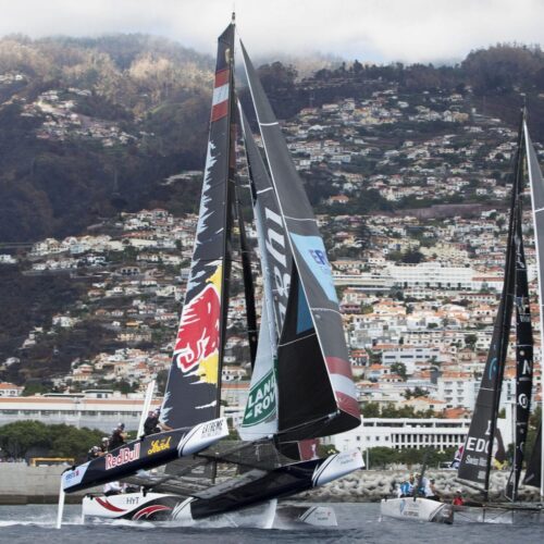 The Extreme Sailing Series 2016, Multihull, Foiling, Catamaran, GC32, Sailing, Racing, Day3, Alinghi, Crash