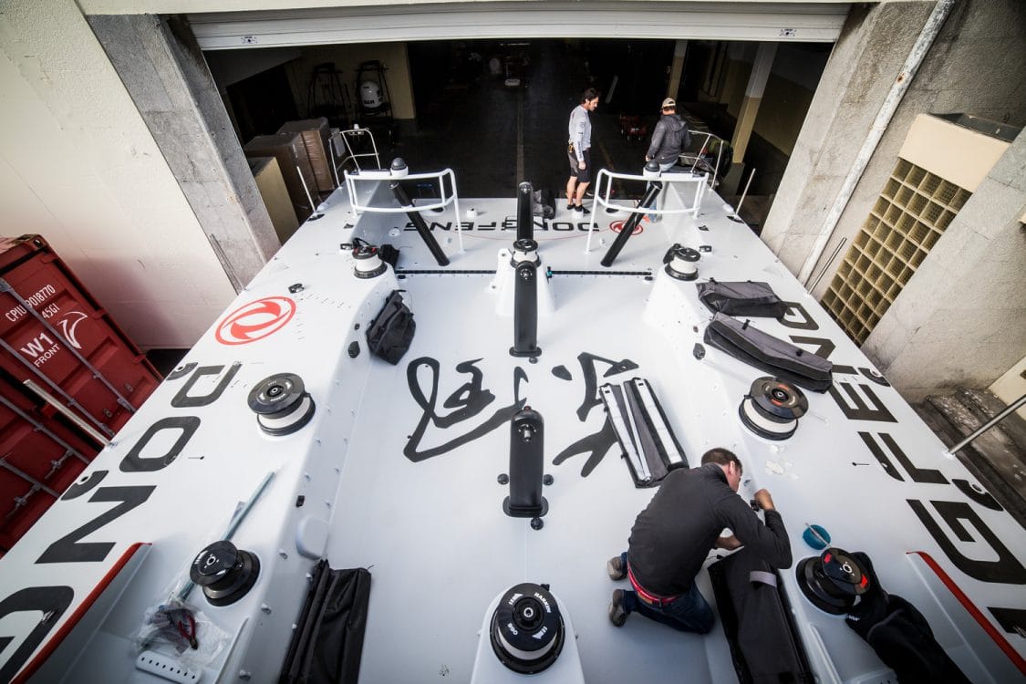 Boatyard, Dongfeng, Lisbon, PRE-RACE, Portugal, Prerace, The boatyard, boat 1, painting, pre race, refit