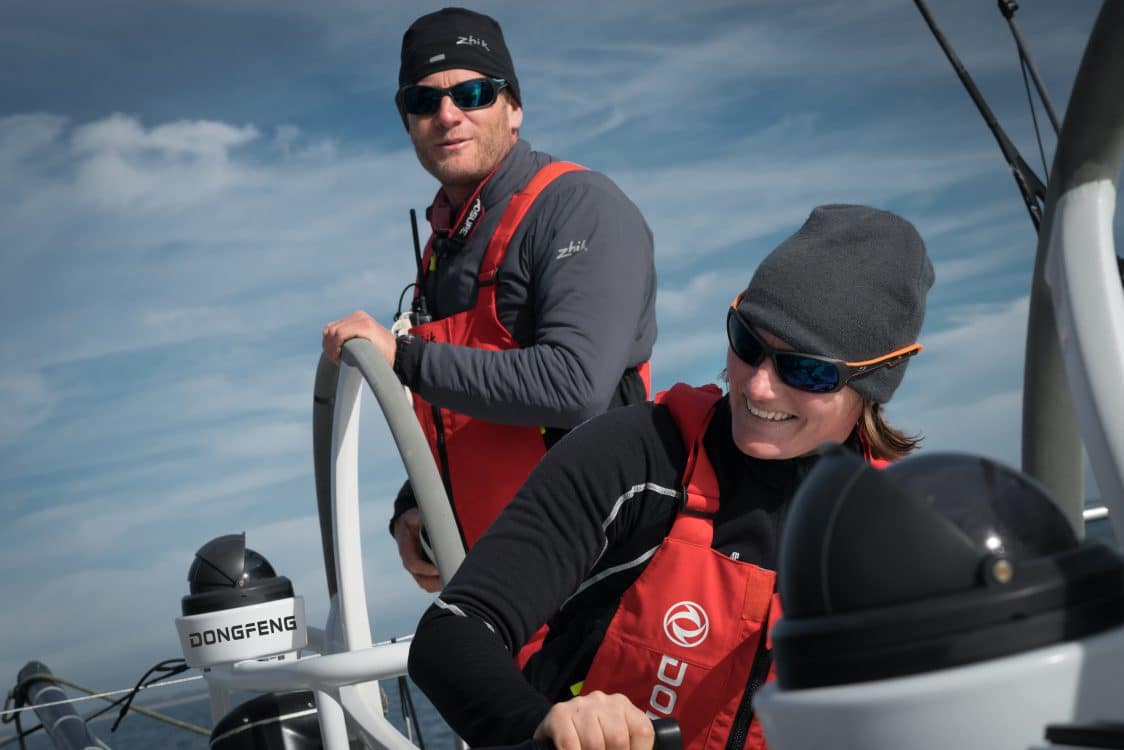 Charles Caudrelier, Dongfeng, Marie Riou, Onboard