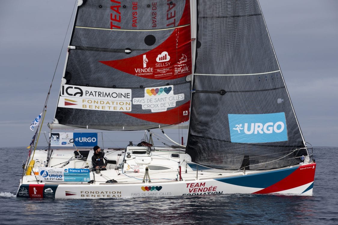 ETAPE 2, JULIEN PULVE, SOLITAIRE URGO LE FIGARO 2017, TEAM VENDEE FORMATION