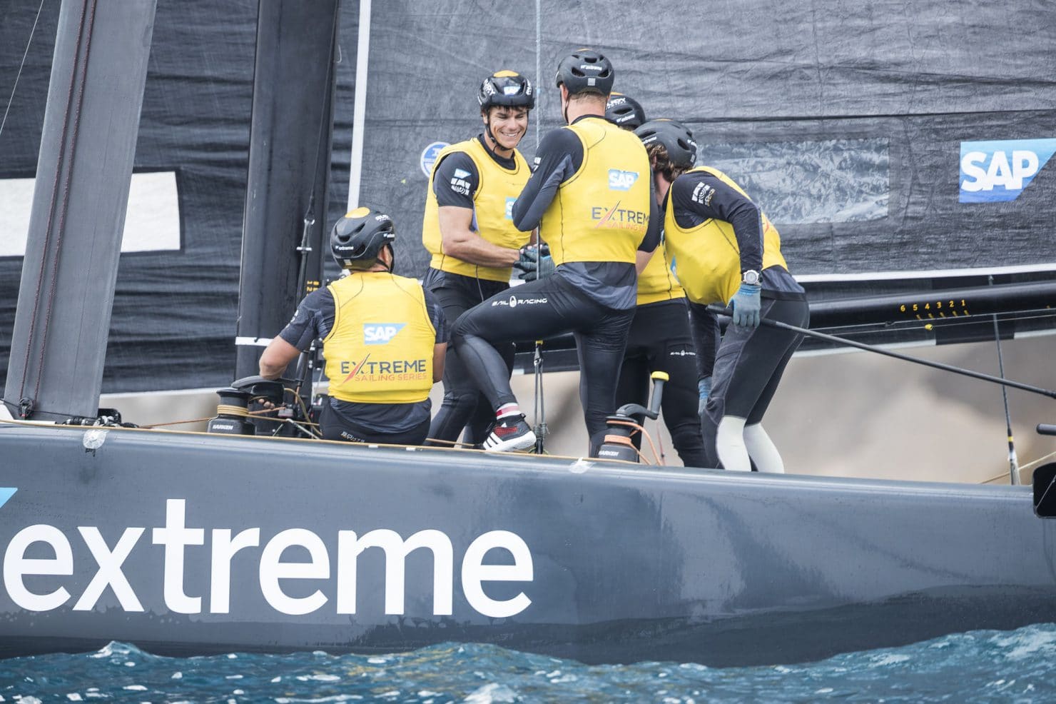 ESS, The Extreme Sailing Series 2017, Mutihull, GC32, Foiling Yacht, Sailing, Foiling, Barcelona, Spain, Yacht Racing, Day4, SAP Extreme