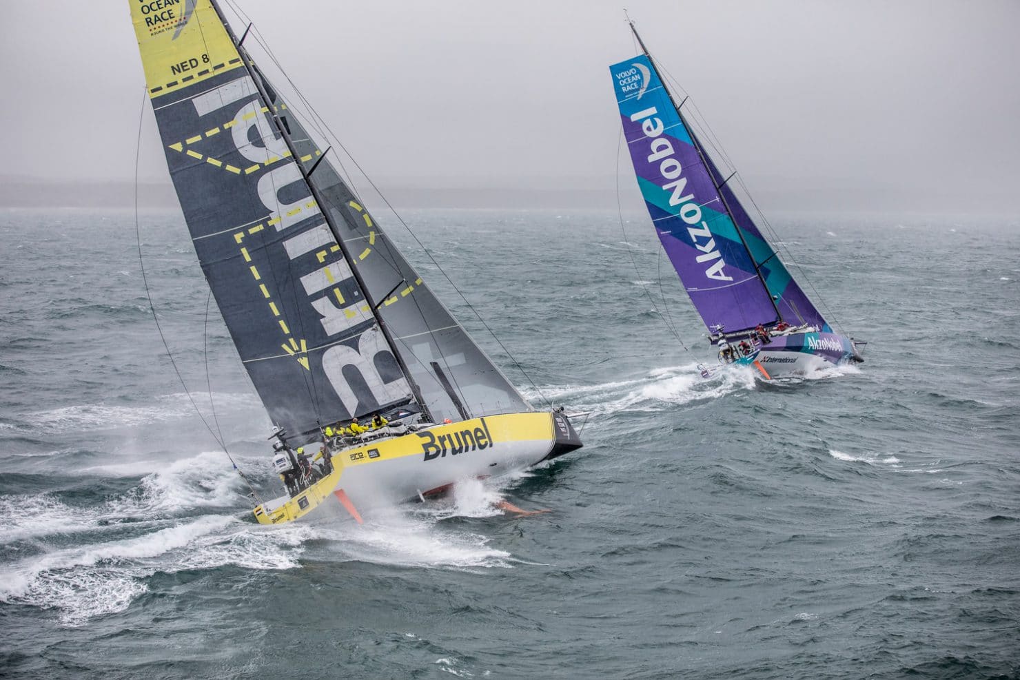 2017-18, Aerial, AkzoNobel, Around the Island Race, Commercial, Gosport, Helicopter, Inmarsat, Kind of picture, Leg Zero, On board, On-board, Pre-race, Race Partners, Rough weather, Team Brunel