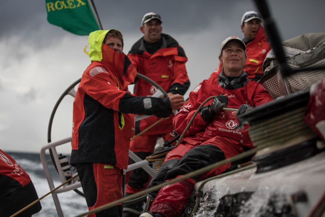 2017-18, Carolijn Brouwer, Commercial, Dongfeng, Gottifredi Maffioli, Harken, Kind of picture, Leg Zero, On board, On-board, Portrait, Pre-race, Race Suppliers, Rolex Fastnet Race, crew member, rope