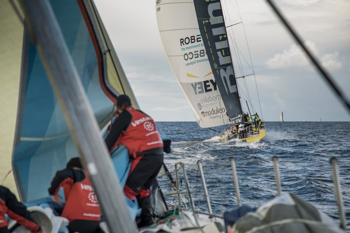 2017-18, Fastnet Rock, Kind of picture, Leg Zero, On board, On-board, Pre-race, Rolex Fastnet Race, Team Brunel, Vestas 11th Hour Racing, boat to boat