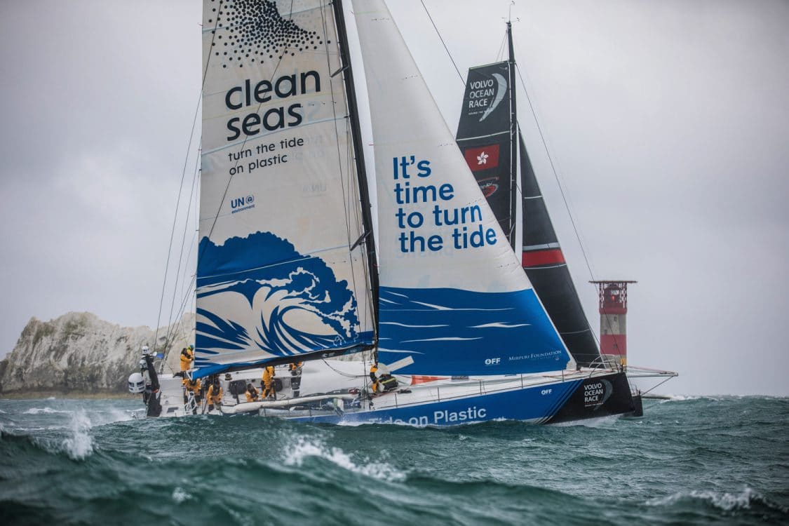 2017-18, Around the Island Race, Kind of picture, Leg Zero, Live, Pre-race, Turn the Tide on Plastic