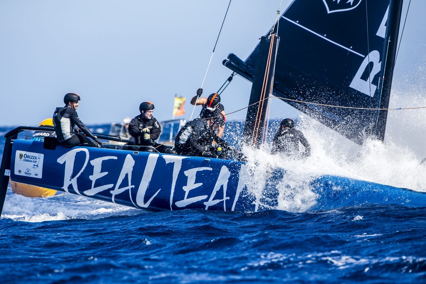 Calvi, Corsica, Extreme sailing, Fastest boats, GC32, GC32 Orezza Corsica Cup, GC32 Racing Tour, REALTEAM, catamaran, foiling, foiling catamaran, one design yacht, sailing, speed, yachting