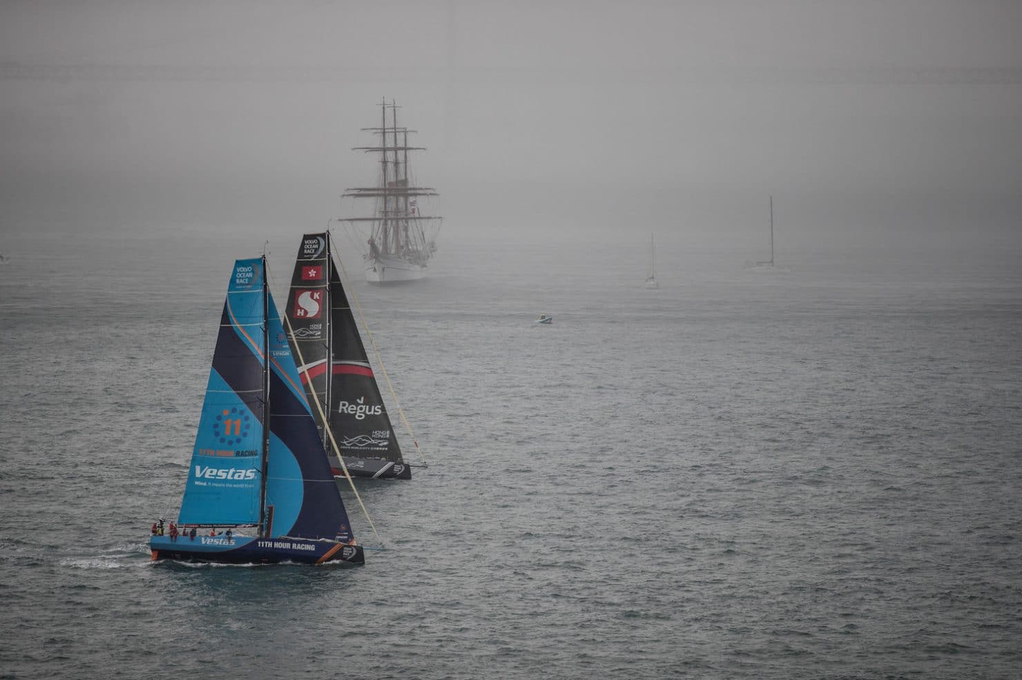 Aerial,Portugal,Lisbon,2017-18,port, host city,Vestas 11th hour Racing,Team Sun Hung Kai/Scallywag,Kind of picture, The Mirpuri Foundation In-Port Race