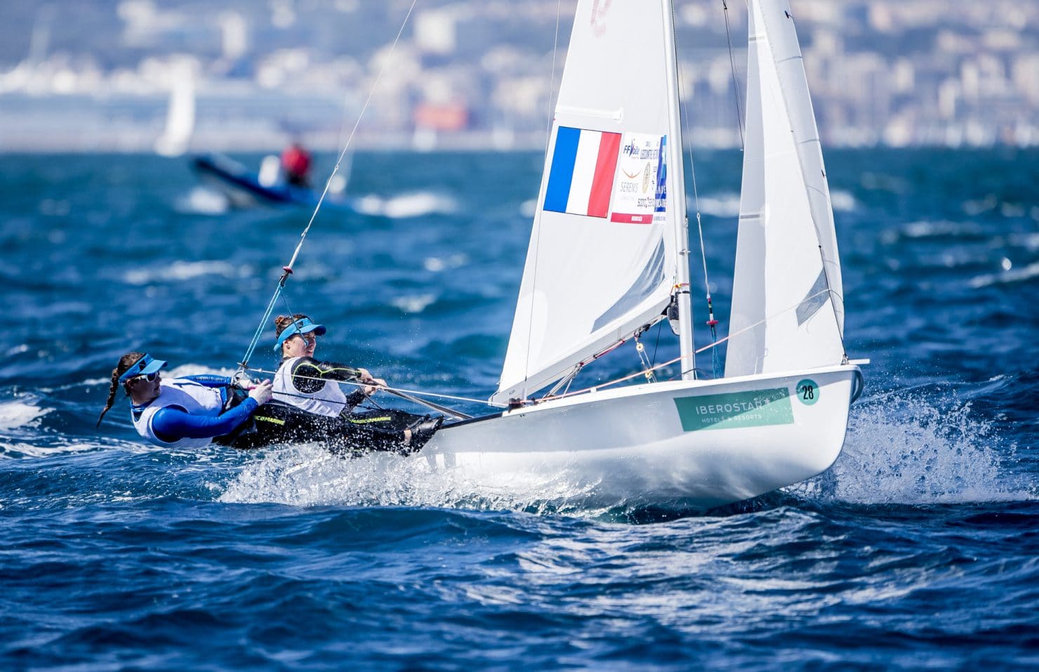 2018, 470 Women, FRA 28 470 Women FRA-9 Camille LECOINTRE Aloise RETORNAZ, Mallorca, Olympic sailing, Trofeo Princesa Sofia Iberostar