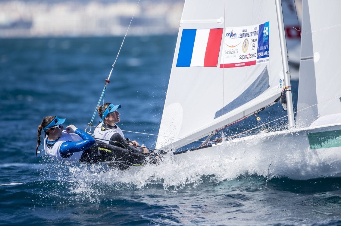2018, 470 Women, FRA 28 470 Women FRA-9 Camille LECOINTRE Aloise RETORNAZ, Mallorca, Olympic sailing, Trofeo Princesa Sofia Iberostar