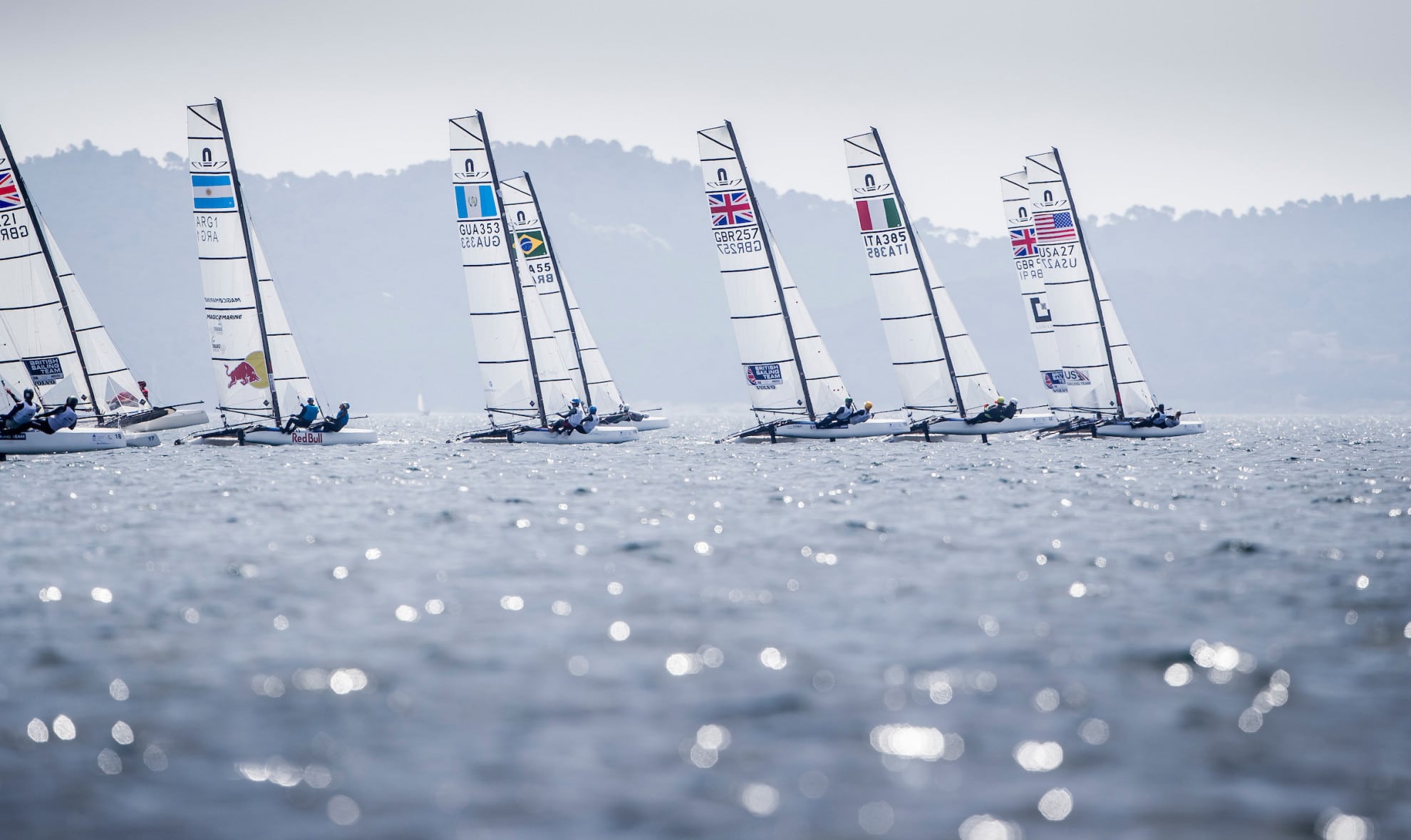 ARG 344 1 Santiago Lange (M) Cecilia Carranza Saroli Nacra 17, CLASSES, GUA 353 19 Jason Hess (M) Andrea Aldana Nacra 17, ITA 385 22 Gianluigi Ugolini (M) Maria Giubilei Nacra 17, Magic Marine, NACRA 17, Olympic Sailing, Sailing Energy, World Cup Series Hyeres, World Sailing